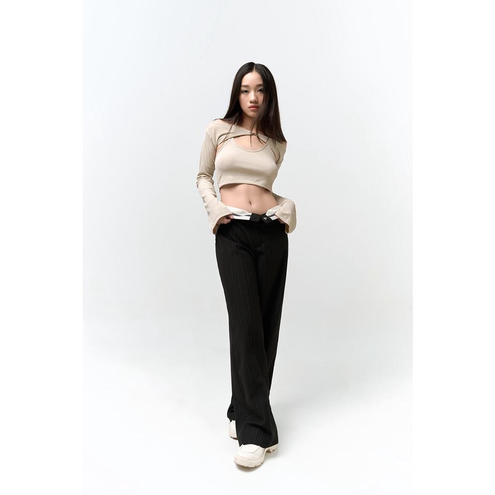 DOTTIE - Set áo cut-out bẹc vai nữ kem T0586