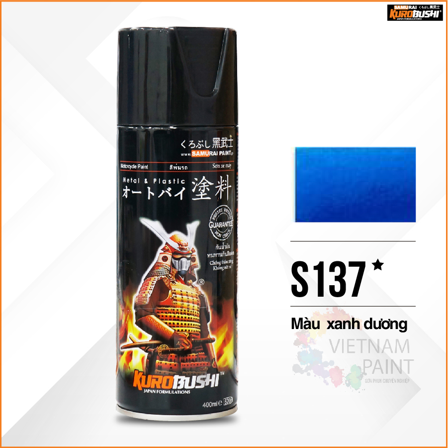 Sơn xịt Samurai Kurobushi - MÀU XANH DƯƠNG Suzuki S137 (400ml)