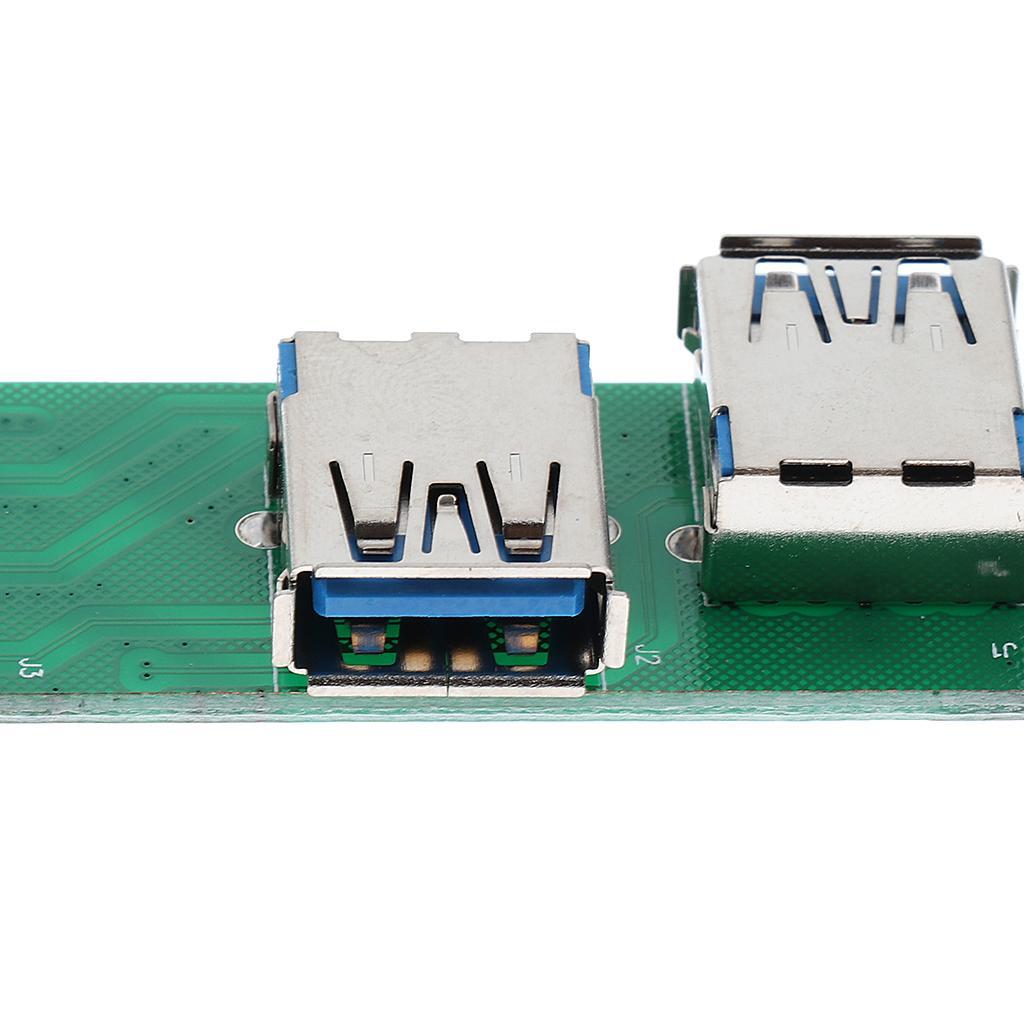 Dual Port USB 3.0 Female Mount Panel Type to Motherboard 20 Pin Adapter