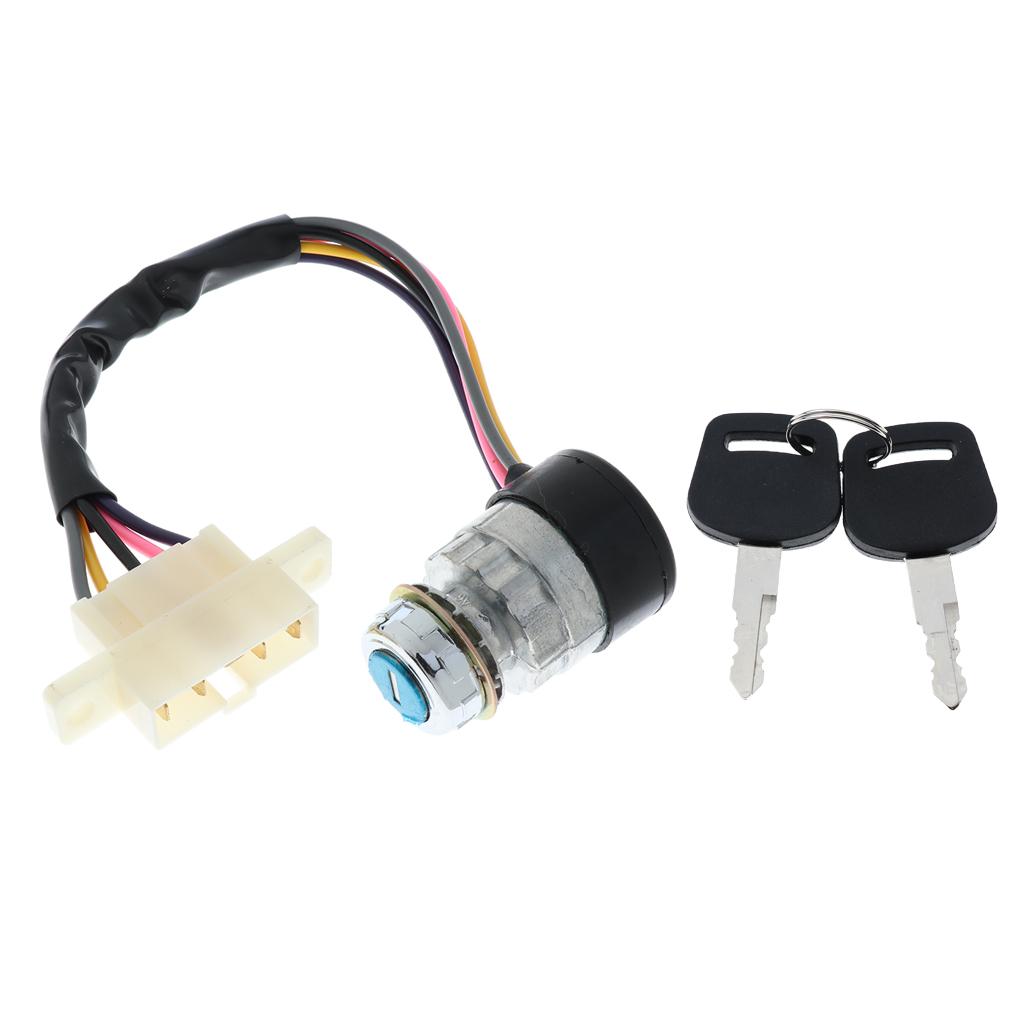 Universal Car Truck 5 Wire ON OFF Starter Ignition Key Switch Lock w/ 2 Keys