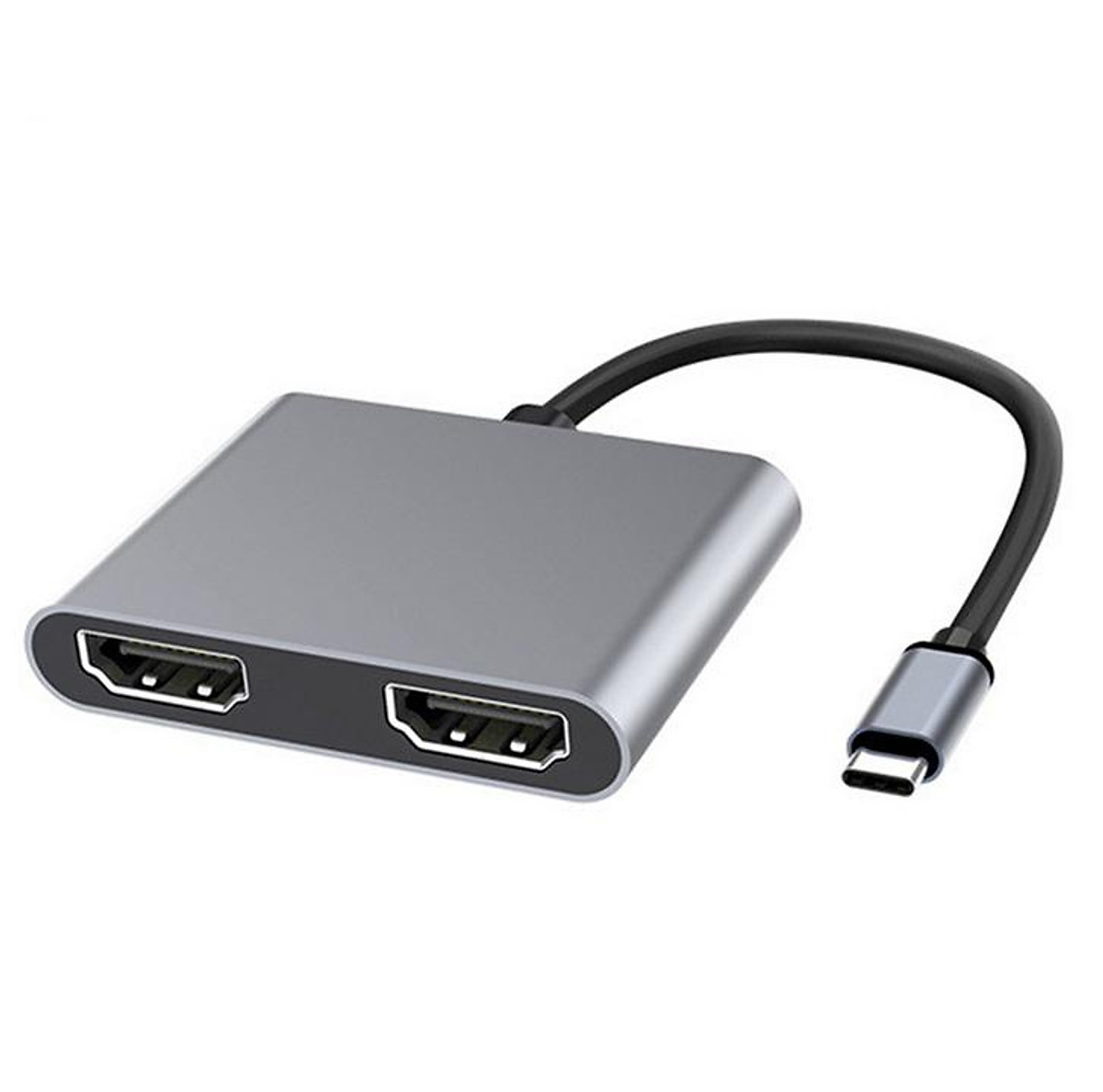 Hub usb type-c (Thunderbolt 3) cho Macbook, Surface, iPad M1, Laptop ra 2 cổng HDMI+HDMI hỗ trợ 4k60hz