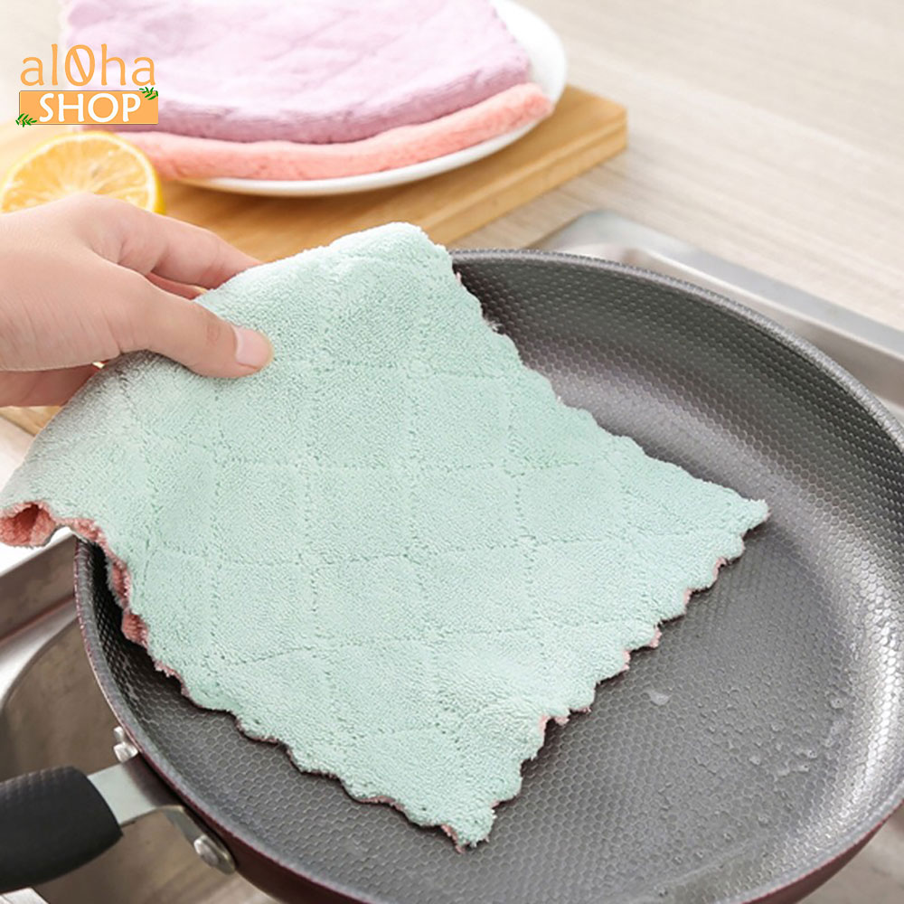 Giẻ lau bếp, bát đĩa, bàn ghế... - khăn lau đa năng siêu thấm giao màu ngẫu nhiên - al0ha Shop