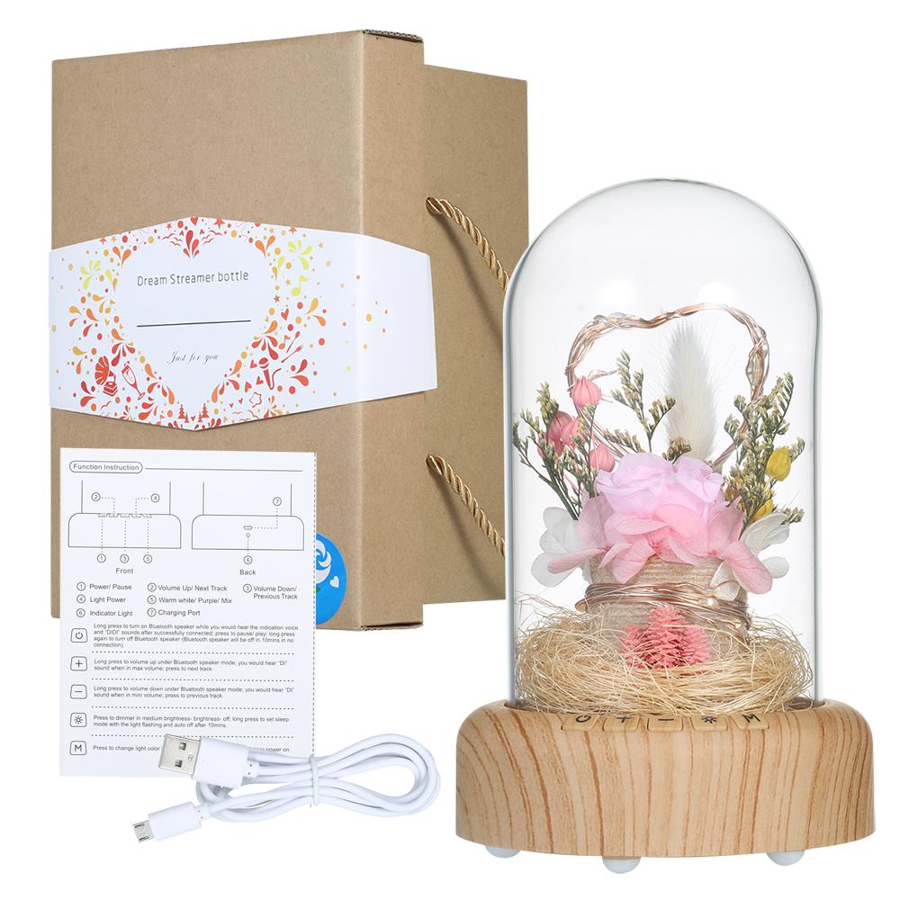 Đèn hoa thủy tinh đa chức năng kèm nhạc để trang trí trong nhà