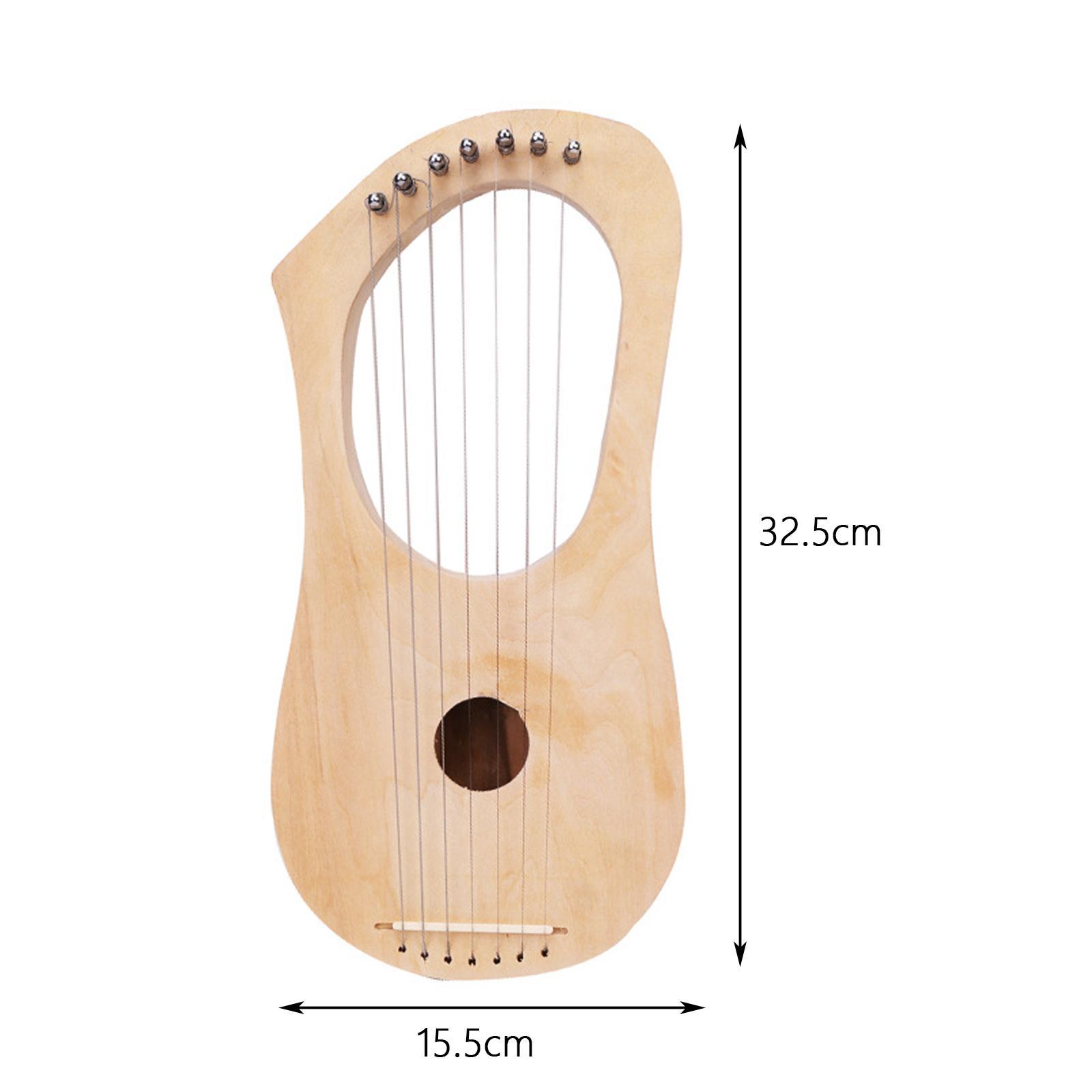 Harp 7 String DIY set, 7 Metal Strings Lyre, Ancient Style Comfortable Grip Easy to Clean DIY 7 String DIY set, for for Kids and Adults