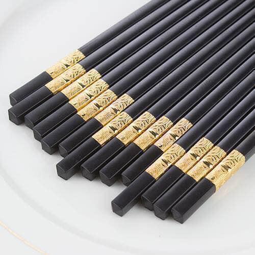 SET 10 ĐÔI ĐŨA ĐEN HỢP KIM MẠ VÀNG