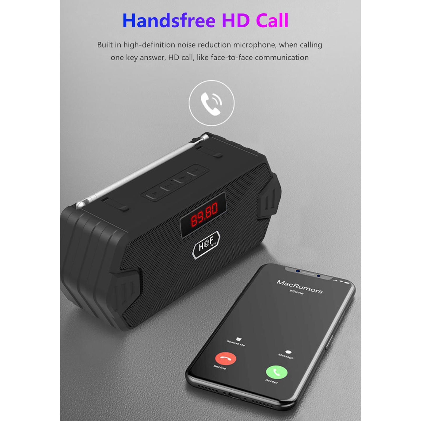 Portable Bluetooth Speaker FM Radio AUX TF MP3 Subwoofer Loudspeaker