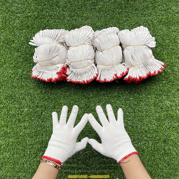 Combo10 đôi Găng tay sợi cotton trắng