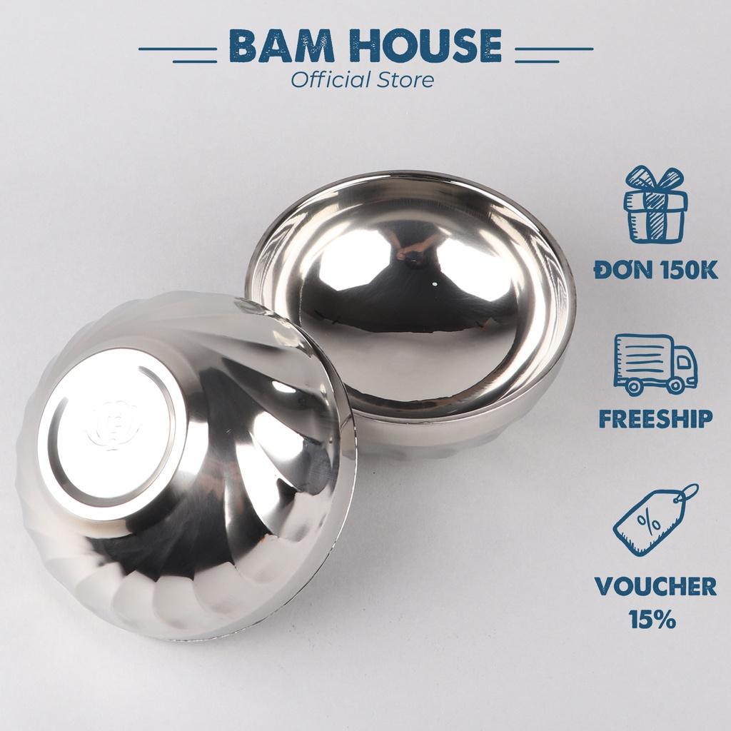 Tô inox 2 lớp Bam House cách nhiệt 16cm cao cấp T01 - Gia dụng bếp