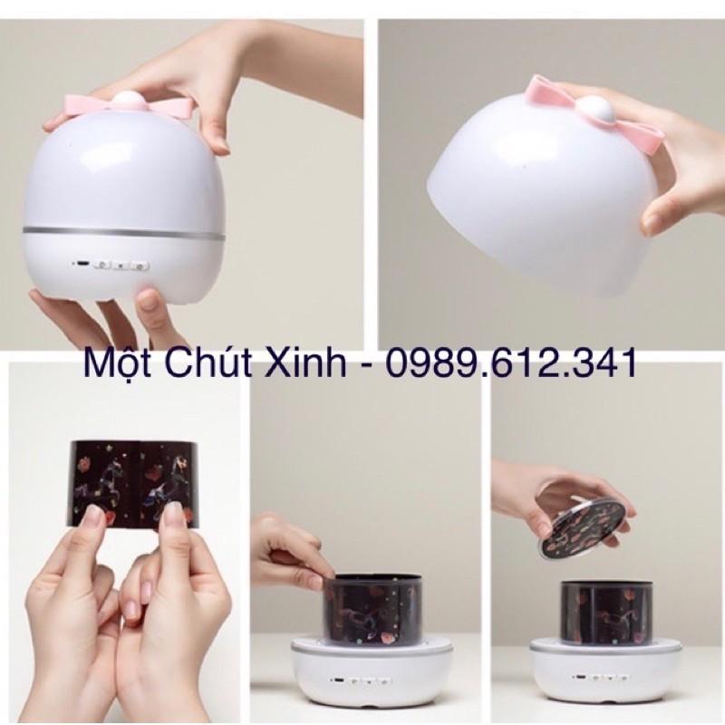 Đèn ngủ chiếu sao, cổ tích, đại dương, sinh nhật xoay tự động đèn LED lãng mạn cho bé