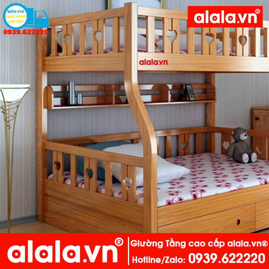 Giường tầng ALALA108 (1m, 1m2) Cao Cấp - www.ALALA.vn - 0939.622220