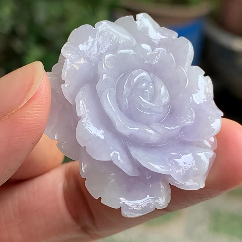 Mặt ngọc hoa khai phú quý tử la lan Ngọc phỉ thúy tự nhiên