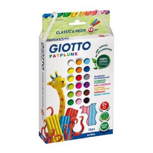 Đất nặn nhập khẩu Italy GIOTTO Patplume Classic 18 màu 513100