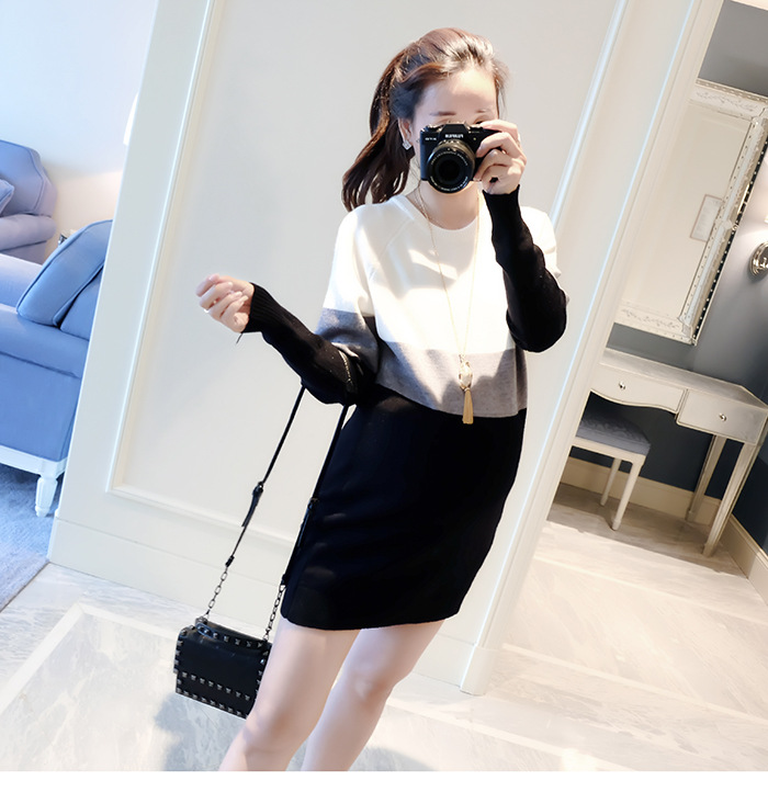 Áo bầu thu đông áo len bầu dáng dài ABL21