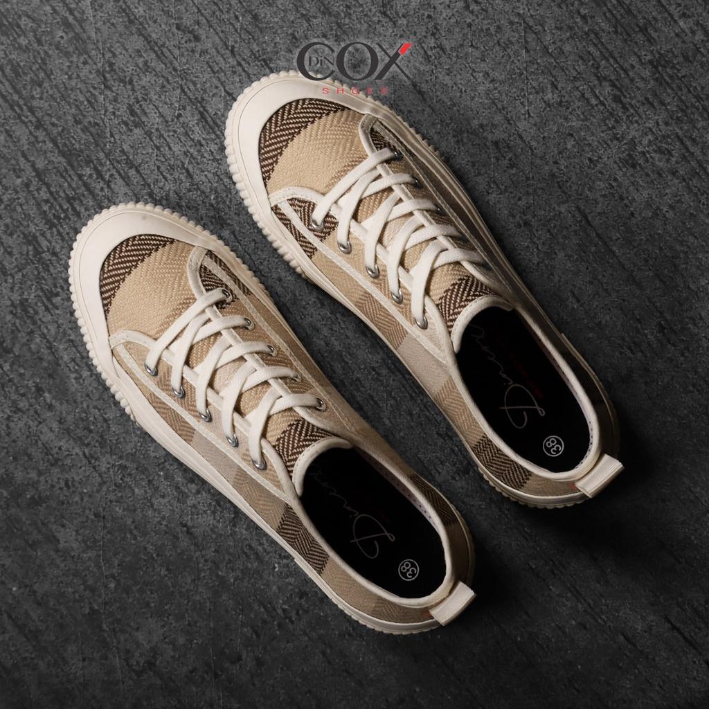 Giày Sneaker Bata Vải Canvas Nữ Dincox C20 Covi Brown Thời Trang Chính Hãng