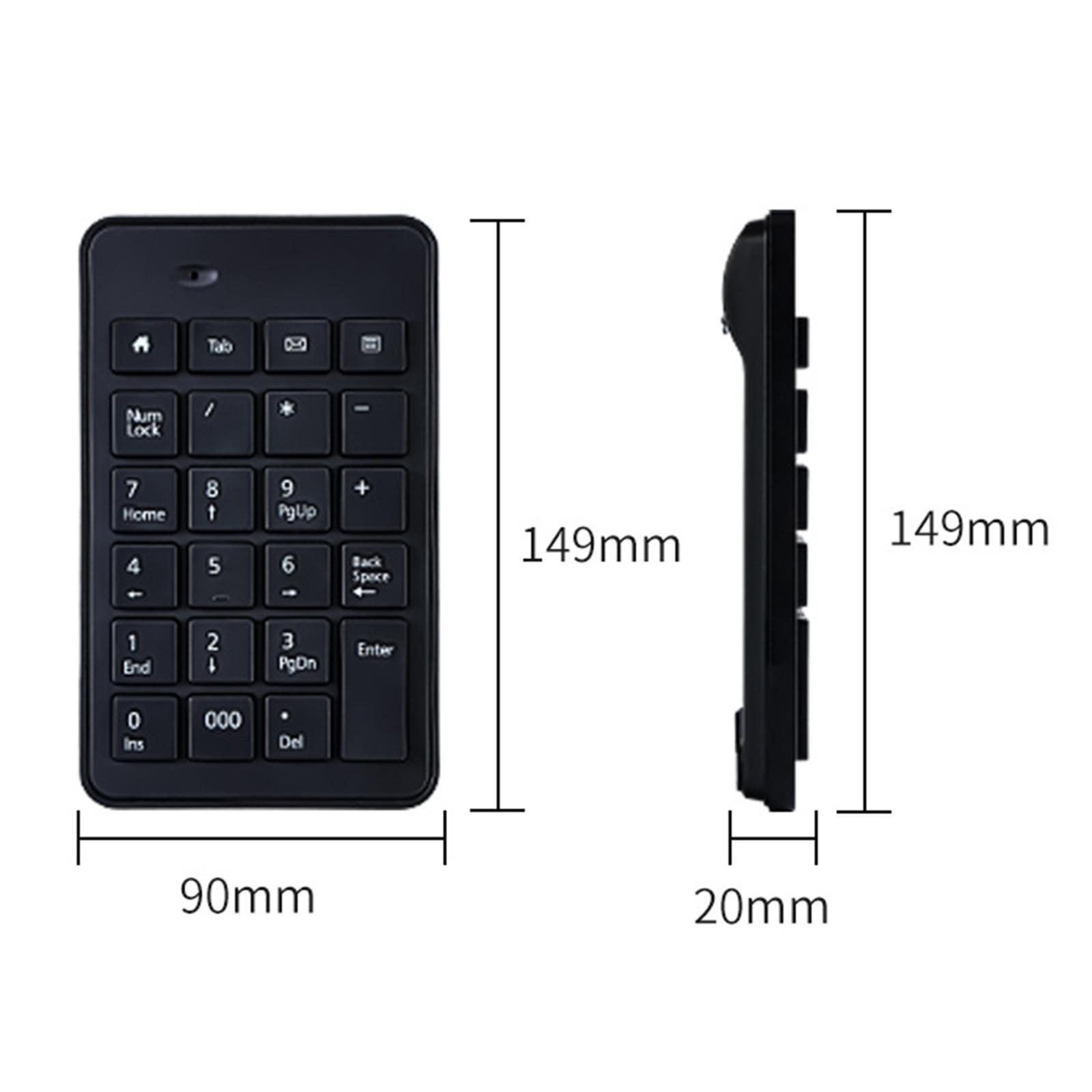 Non Slip Wireless Numeric Keypad 23Key Accountant Financial for Computer PC
