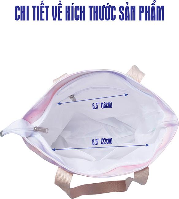 Túi Tote Thời Trang Nữ Vải Bố Canvas Cao Cấp Quai Cotton Đeo Vai Có Khóa Kéo Ngăn Phụ Trong Ngoài Kèm Quà Tặng Cá Tính Hot Trend Kích Thước Chuẩn Xuất Khẩu - Mẫu Đặc Biệt Cho Công Sở