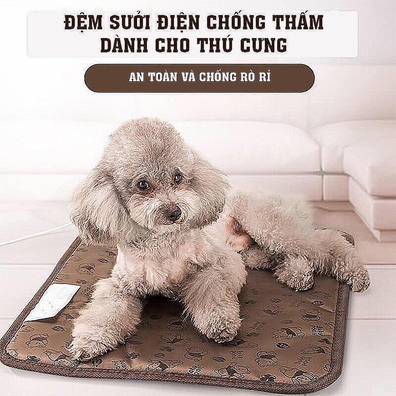 Đệm Sưởi Điện Chống Thấm, Thảm Sưởi Cho Chó Mèo, Pet, Thú Cưng Có Ống Chống Cắn Dây Điện.