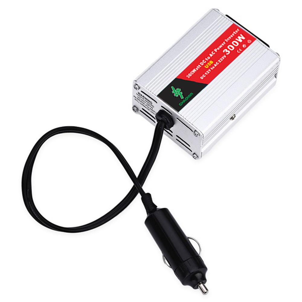 Di Động Inverter Xe Biến Điện DC12Volt Sang AC220Volt Biến Áp 300W Bộ Chuyển Đổi Nguồn Điện USB Adapter Tự Động Biến Tần