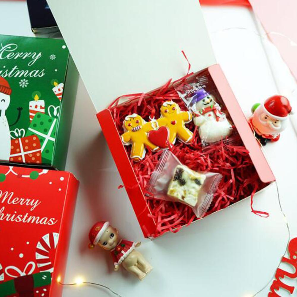 Set 1 / 3 / 5 Hộp Bánh Quy Họa Tiết Giáng Sinh Dễ Thương