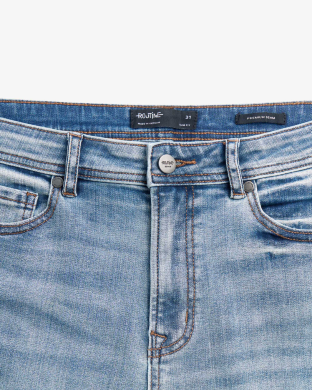 Quần jeans nam ROUTINE Premium công nghệ Hakuu - Poly làm mát. From Slim - 10S24DPA009P | LASTORE MENSWEAR