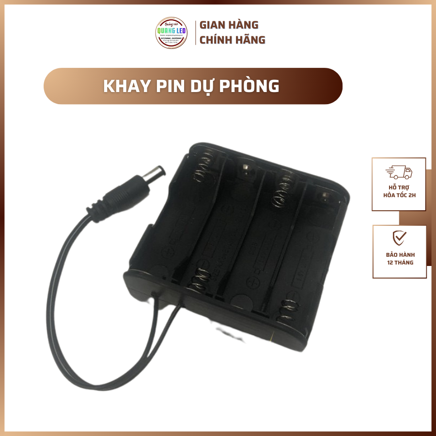 KHAY PIN DỰ PHÒNG BẢNG LED HUỲNH QUANG