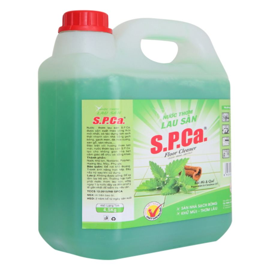 Nước Lau Sàn S.P.Ca 4.5 Lít -  Hương Bạc Hà &amp; Quế