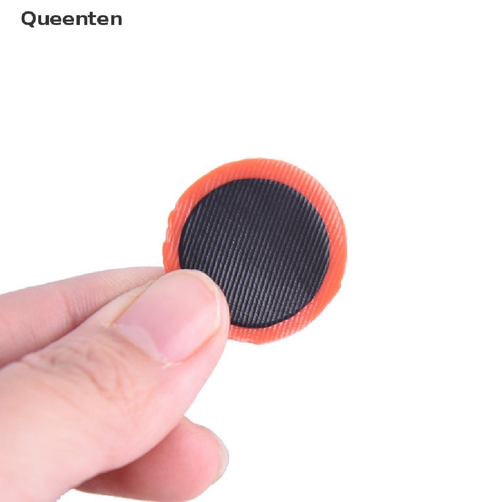 Queenten 48Pcs 30mm Round Bicycle Tyre Puncture Patch Tyre Inner Tube Prick Repair Pad QT