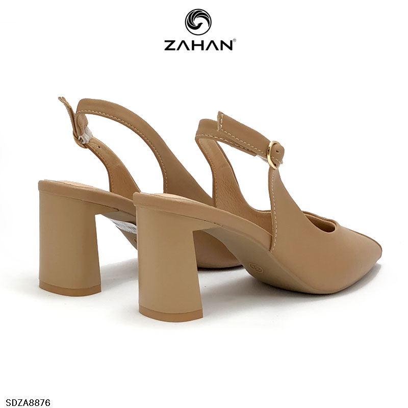 Sandal kín mũi hở hậu, mũi vuông, 7 cm SDZA8876