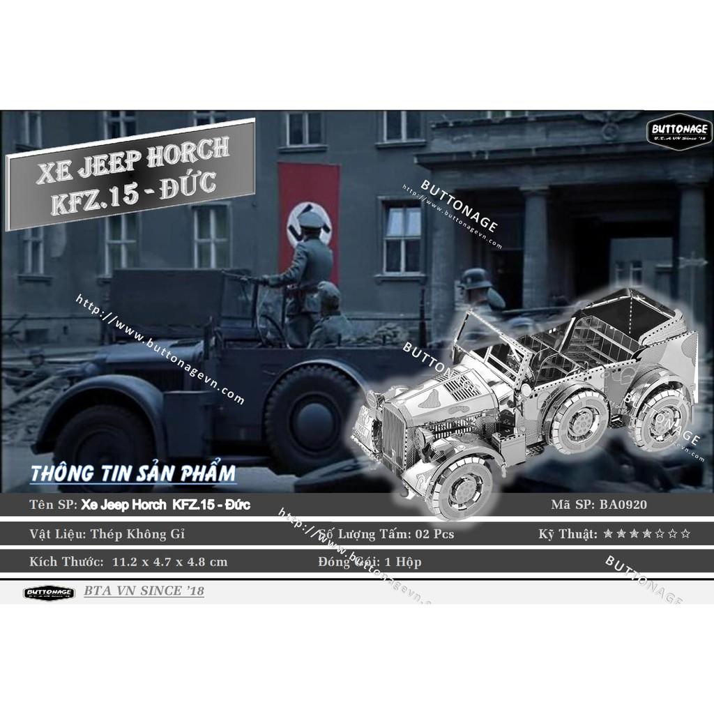 Mô Hình Lắp Ráp 3d Xe Jeep Horch KFZ15 - Đức