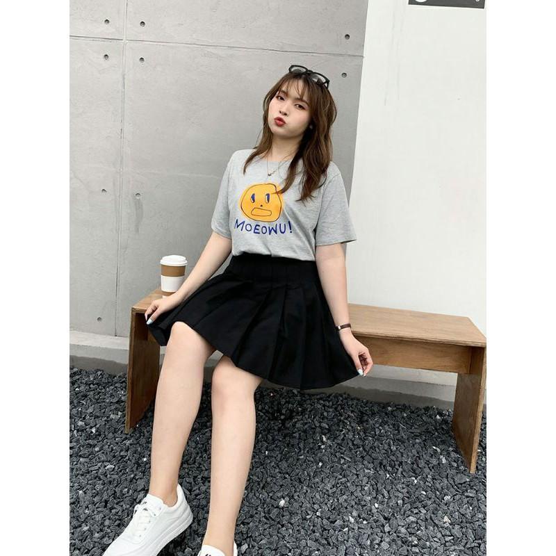 Chân váy xếp li bigsize có quần trong ( hàng bán shop 55-90kg) MS1995