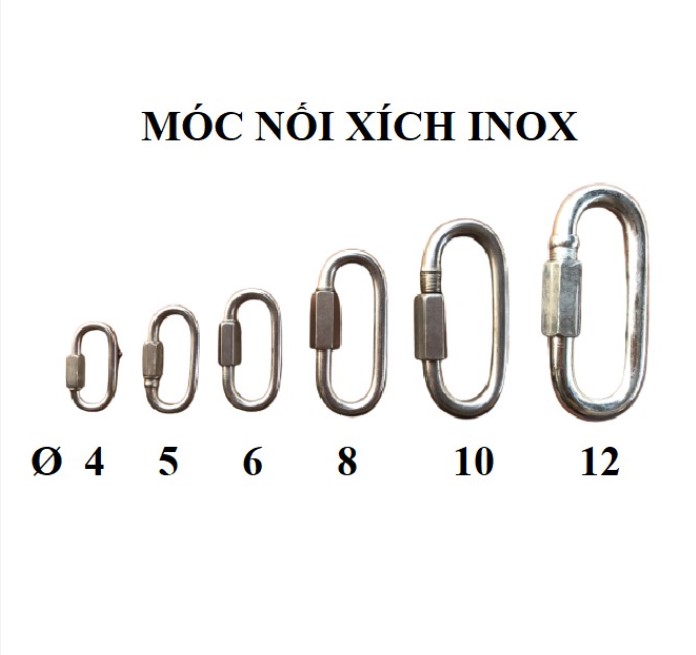 Móc nối xích, khóa xích INOX