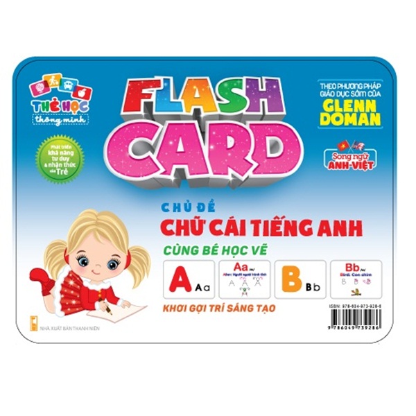 Hộp Combo Flash card – Thẻ học thông minh (song ngữ Anh Việt) 12 - 14 chủ đề 312 thẻ (Tặng kèm 1 Bộ thẻ chữ và số tiếng Việt + 1 Bộ Thẻ chữ cái tiếng Anh))