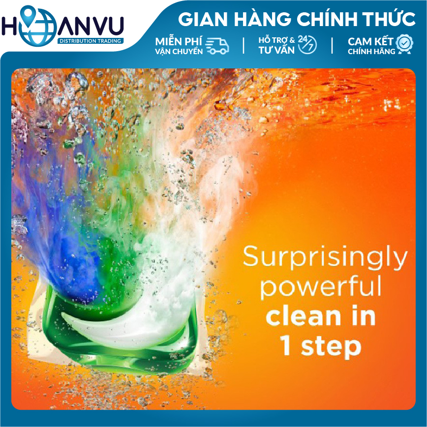 Viên giặt Tide Pod 3 in 1 Sping Meadow hương cỏ may thùng 156 viên