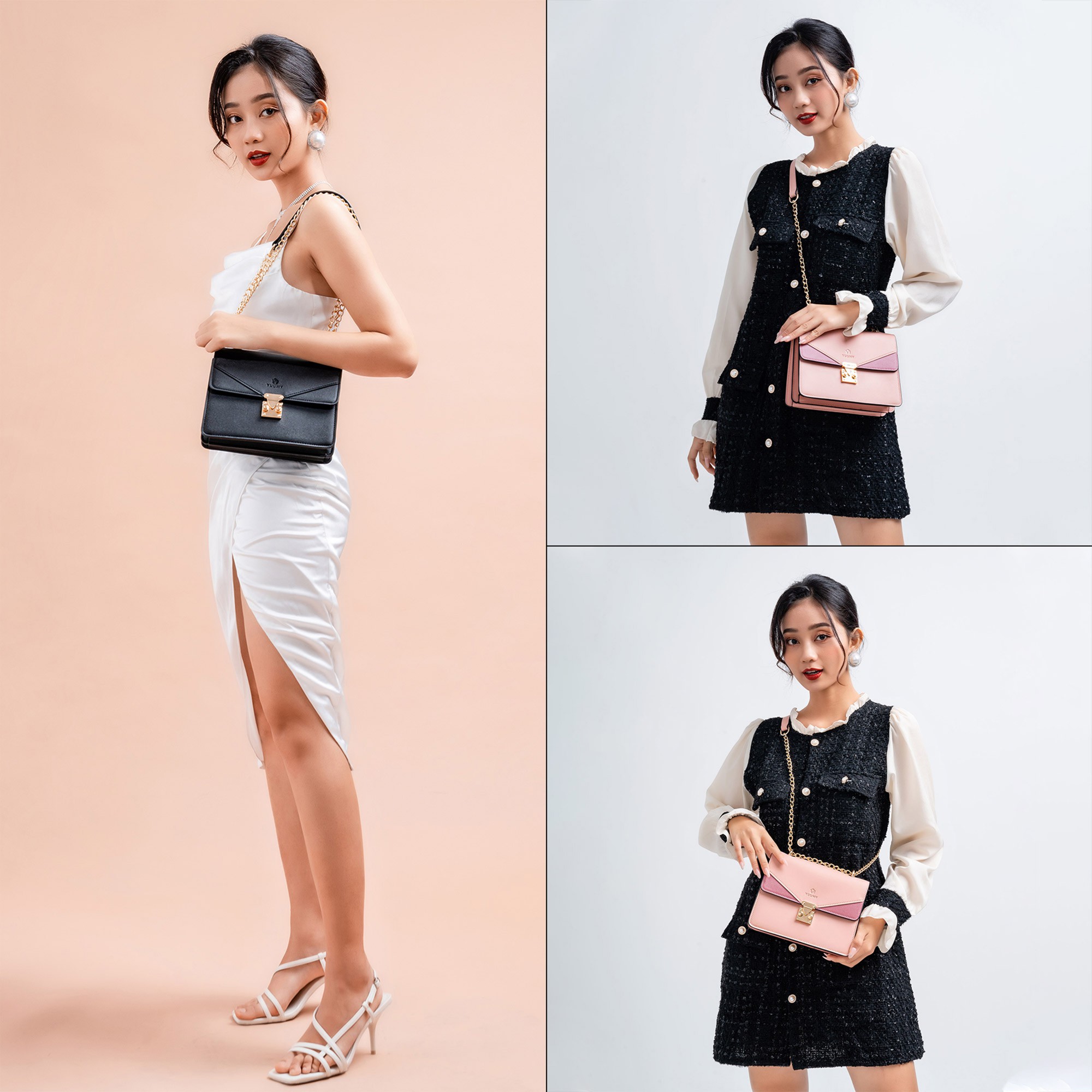 Túi đeo chéo nữ thời trang YUUMY YN91, 7 ngăn, vừa sổ tay, ví, điện thoại, phù hợp đi chơi, đi làm, đi tiệc, da tổng hợp cao cấp, không bong tróc, không thấm nước