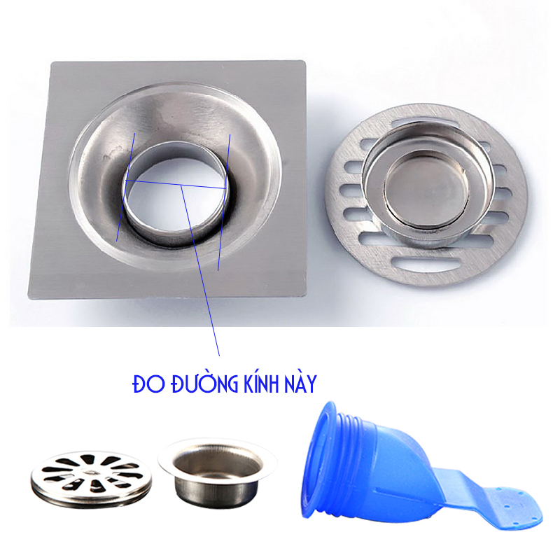 Silicone  thoát sàn chống mùi, ngăn côn trùng vi khuẩn chui lên lắp thoát sàn Nhà tắm, ống xả nước máy giặt, chậu rửa mặt - Phiên bản nâng cấp thế hệ 2 - Model S121