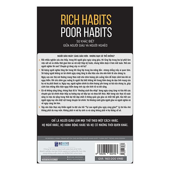 Rich Habits - Poor Habits Sự khác biệt giữa người giàu và người nghèo (Tặng kèm booksmark)