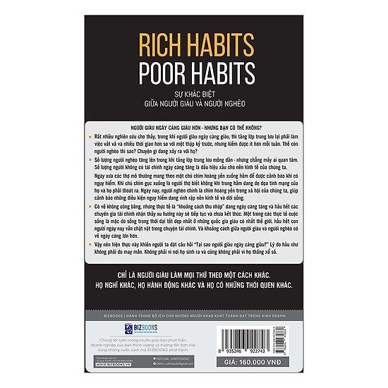 Rich Habits - Poor Habits Sự khác biệt giữa người giàu và người nghèo (Tặng Bookmark PL)