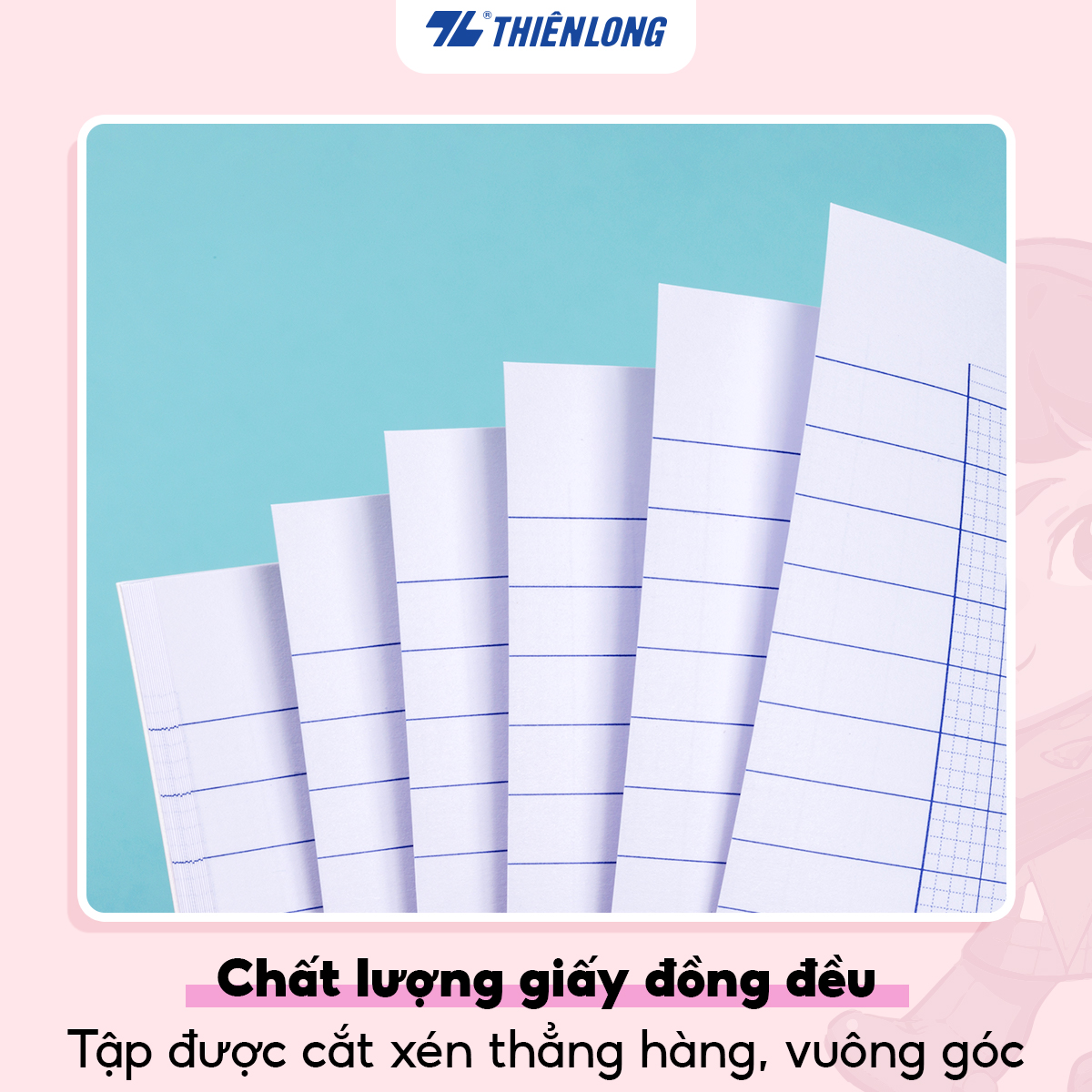 Combo 5/10 Tập học sinh Thiên Long 96 trang 4 ô ly vuông 2mm 100gsm TP-NB061/AK - Vở học sinh Akooland dày, thiết kế đẹp