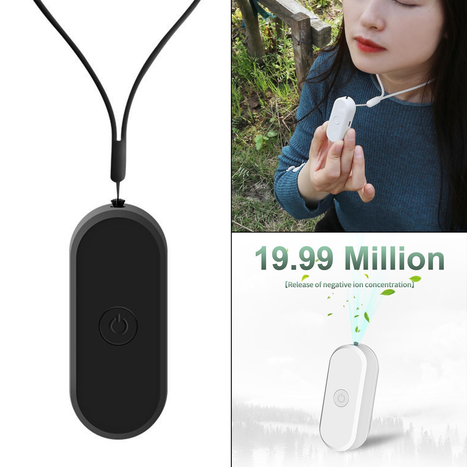 Hanging Purifier Personal Mini for Household Eliminating Dust Black