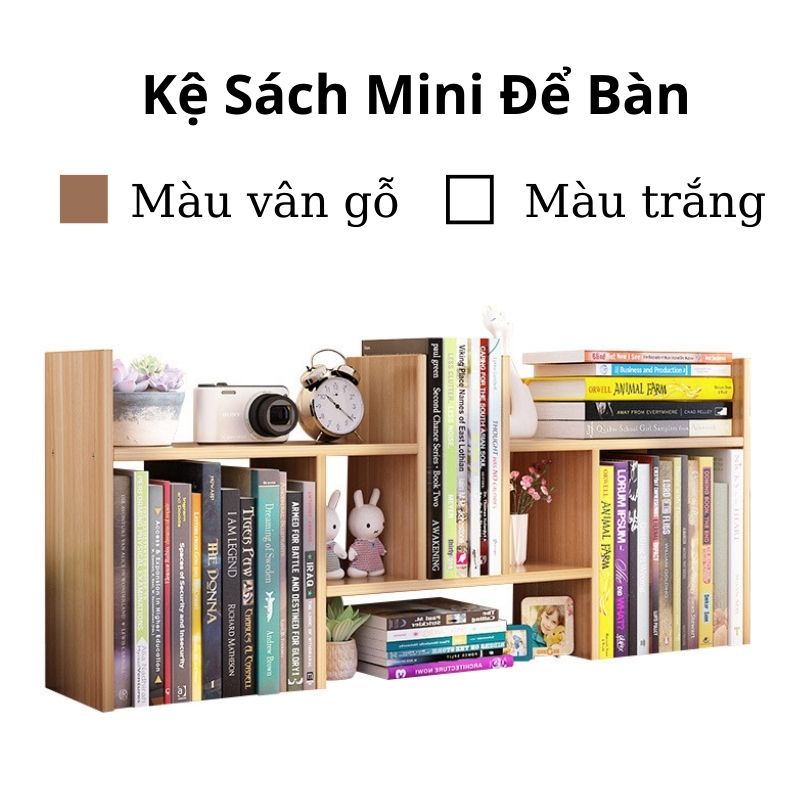 Kệ Sách Gỗ MDF Phủ Melanin Siêu Đẹp Để Bàn Đa Năng Điều Chỉnh Được Kích Thước Dễ Dàng Lắp Ghép Được Chọn Màu