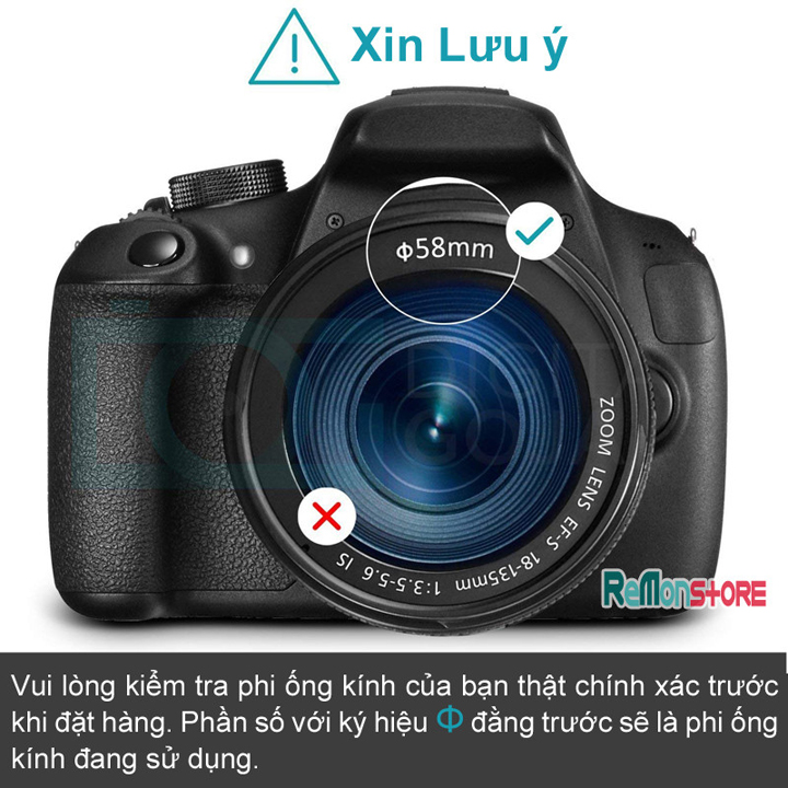 Lens hood Loa che nắng hoa sen vặn ren ống kính máy ảnh Phi 49mm