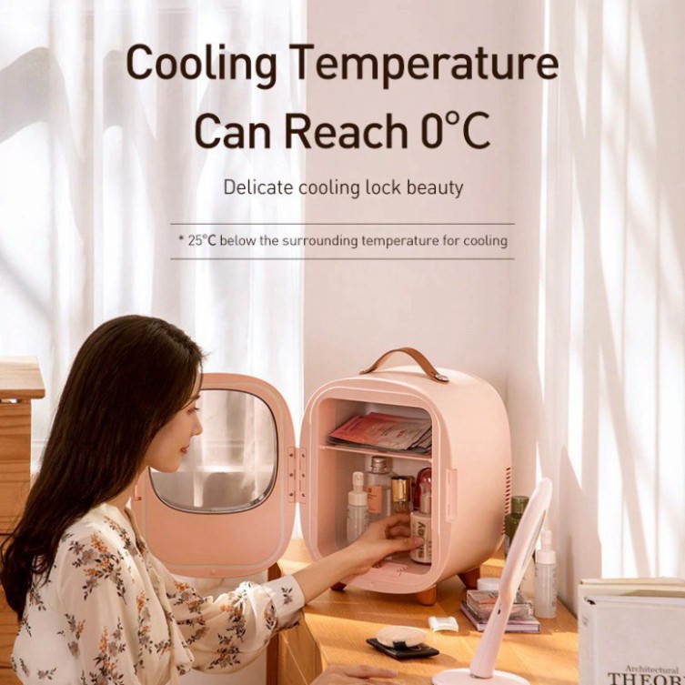 Tủ Lạnh Mini Baseus Dung Tích 8L  Làm Mát 0 Độ Làm nóng 65 Độ Dễ Dàng Mang Đi Du Lịch, Picnic
