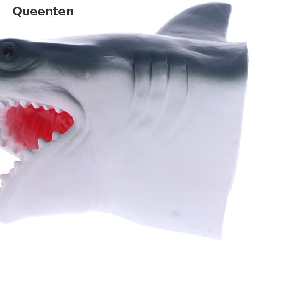 Queenten Shark Arm Glove Hand Puppet Toy Soft Rubber Shark Glove Interactive Toy  VN