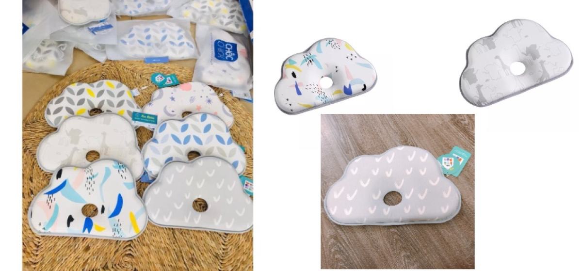 GỐI CAO SU NON CHỐNG BẸT ĐẦU CAO CẤP CHO BÉ KIỂU HÌNH ĐÁM MÂY.
