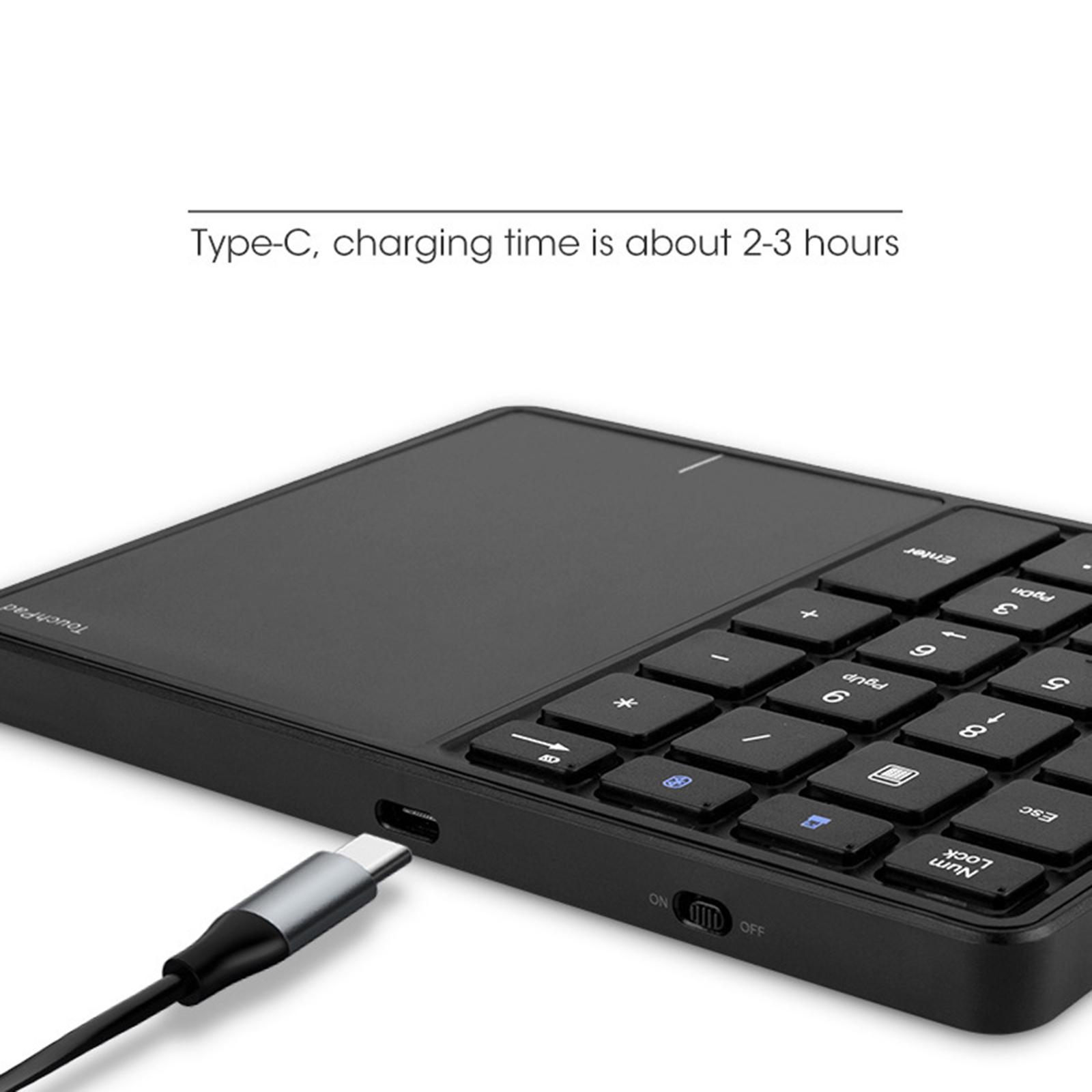 Wireless Numeric Keypad with Touchpad Bluetooth Mini for Desktop PC