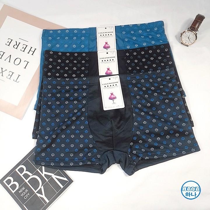 Quan lot nam boxer đùi cao cấp lụa in siêu thoáng khí BIG SIZE SIZE LỚN quần lót nam quan chip nam to