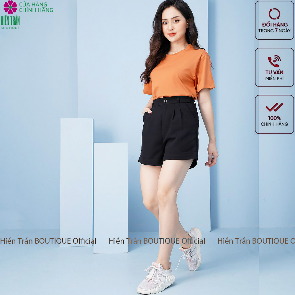 Áo thun nữ Hiền Trần BOUTIQUE phông trơn nam nữ form suông rộng nhiều màu sắc vải cotton cao cấp