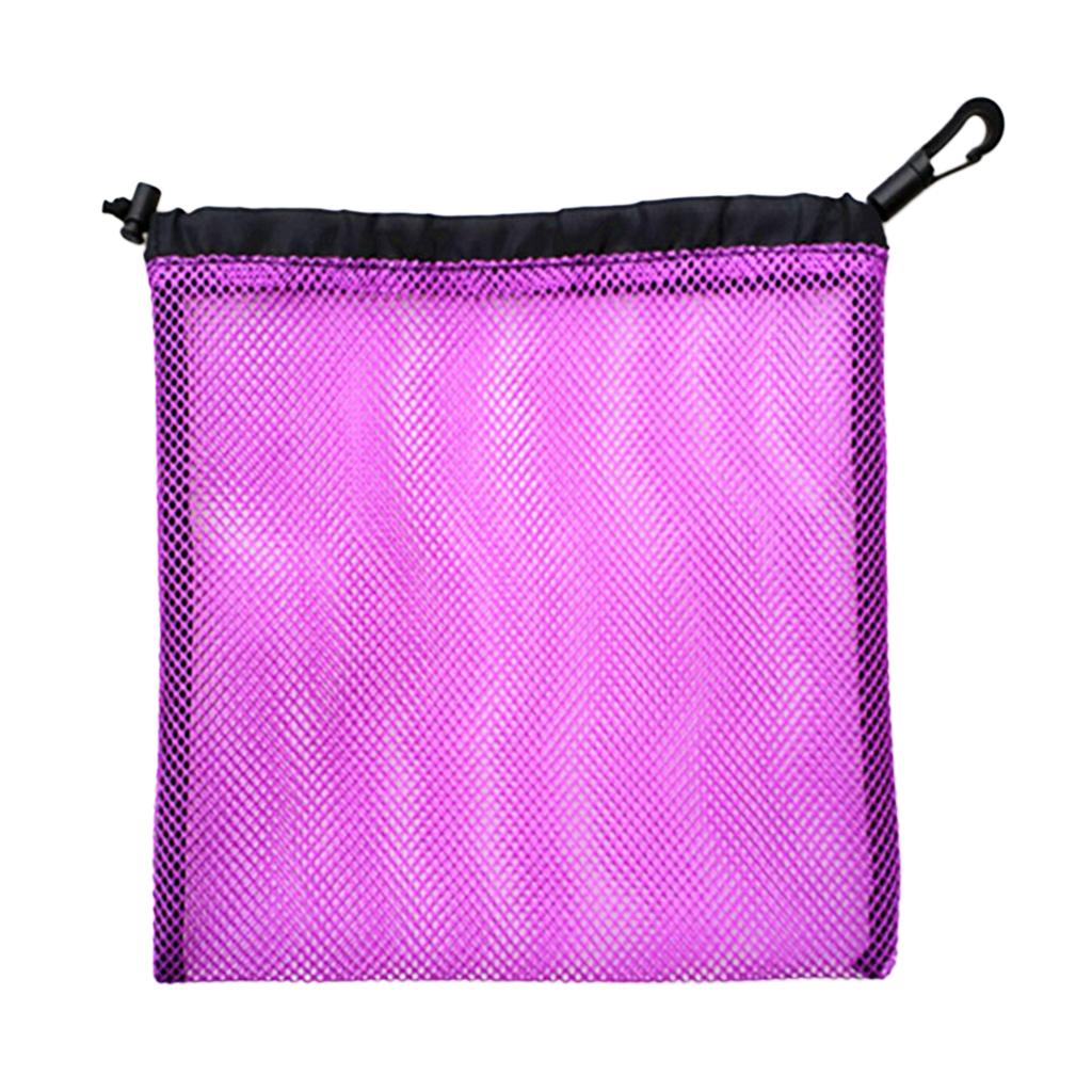 2Pcs Durable Mesh Nets Bag Pouch Golf Tennis Ball Carrying Holder Storage