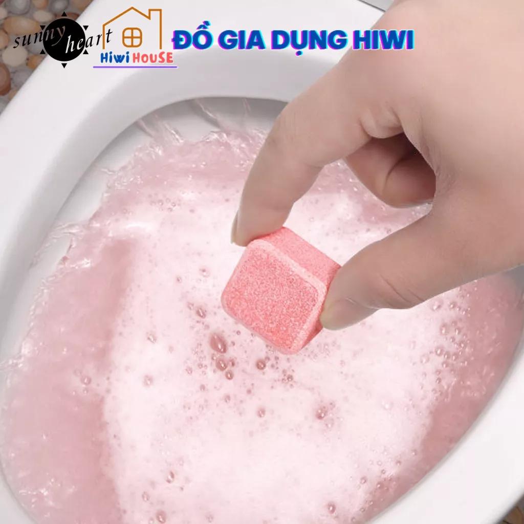 Hộp 12 viên sủi thông tắc làm sạch bồn cầu mẫu mới có hương dùng hiệu quả hiwihouse