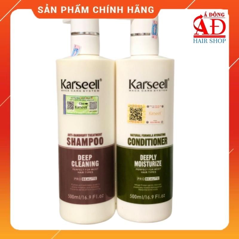 Bộ dầu Gội xả Karseell Collagen phục hồi mềm mượt sạch gàu ngăn rụng tóc 500/800ml